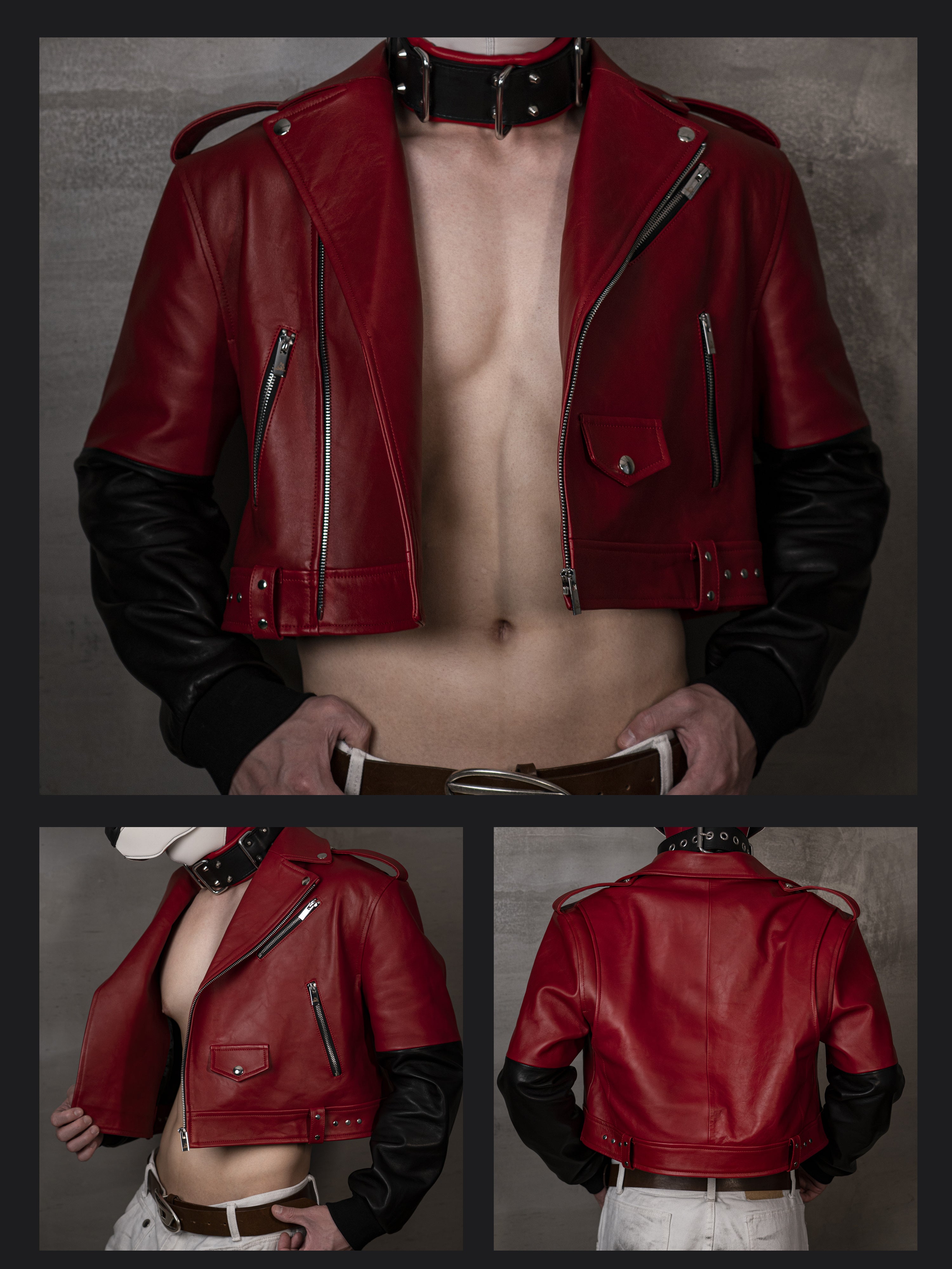 FENRIR - 04 RED FOX Motorcycle Leather Jacket